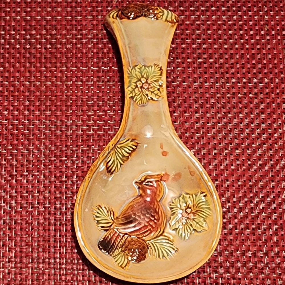Spoon Rest with Cardinal Design